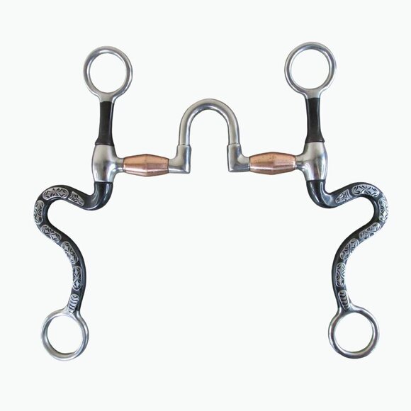 Partrade Diamond Back "S" Shank Ported Correctional Bit - Black Satin - UW611016 - Picture 1 of 2